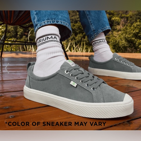 NWT Cariuma OCA Low Charcoal Grey Suede Skater Sneakers Size 10.5